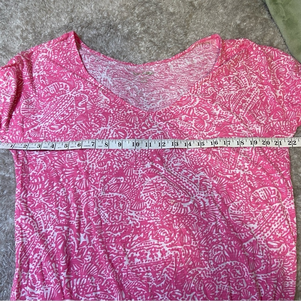 Lilly Pulitzer Pink and White Long Sleeve Dress - Picture 7 of 9